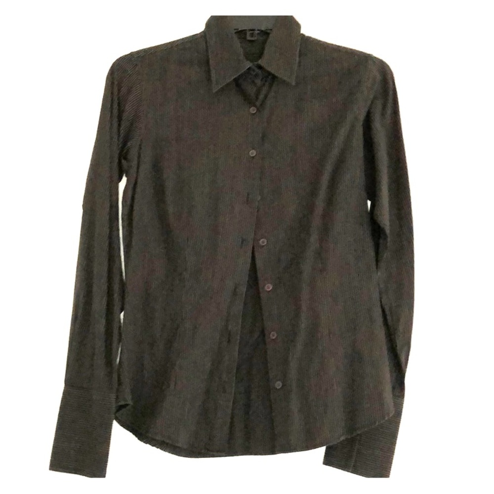 Thomas Pink Black Pinstripe Collar Shirt